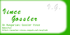 vince gossler business card